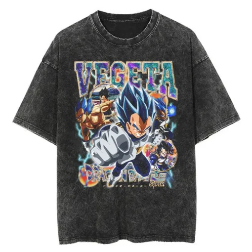 Dragon Ball Gym T-Shirt – Vintage Washed Oversized Anime Workout Tee | Super Saiyan Fitness Streetwear - Image 8