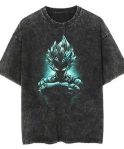 Dragon Ball Gym T-Shirt – Vintage Washed Oversized Anime Workout Tee | Super Saiyan Fitness Streetwear
