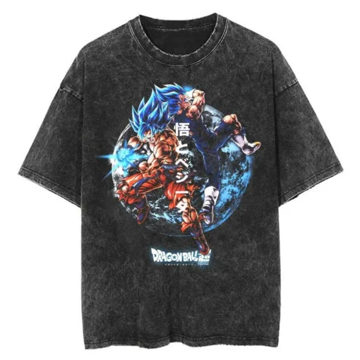 Dragon Ball Gym T-Shirt – Vintage Washed Oversized Anime Workout Tee | Super Saiyan Fitness Streetwear - Image 23