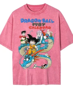 Dragon Ball Gym T-Shirt – Vintage Washed Oversized Anime Workout Tee | Super Saiyan Fitness Streetwear