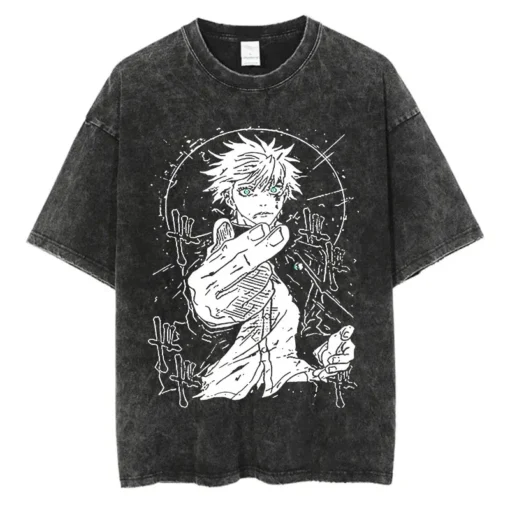 Jujutsu Kaisen  Washed Gym Pump Cover - 100% Cotton Vintage Streetwear - Image 6