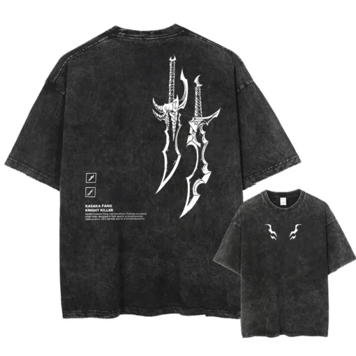 God Hand T-Shirt – Berserk Inspired Design | Cotton Oversized Anime Tee With Blue Hand Art - Image 3