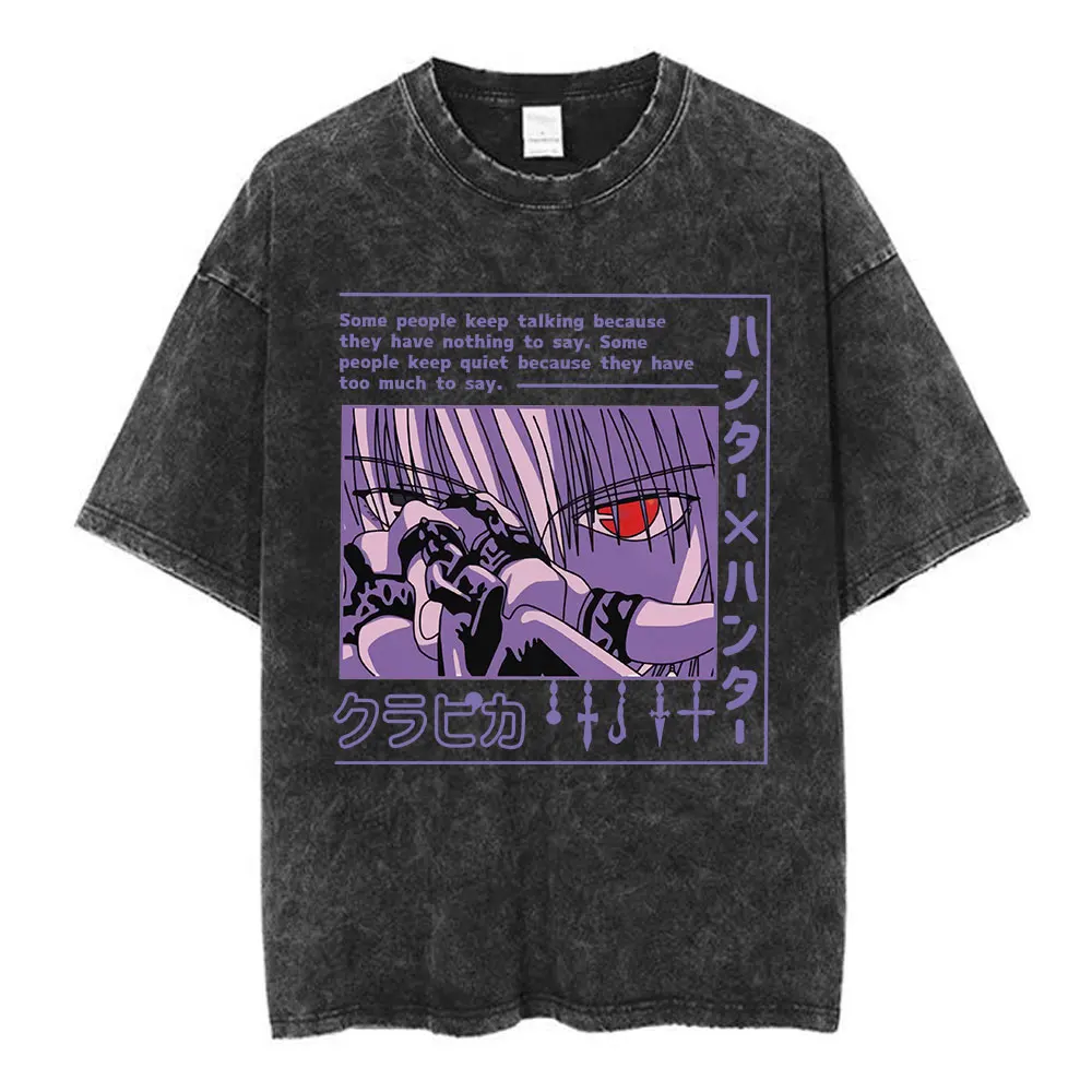 Anime Hunter × Hunter T-Shirt – Cherry Blossom X Logo | Cotton Oversized Tee with Anime Art Design