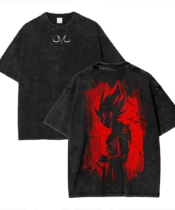Alternative view of Dragon Ball Z T-Shirt – Saiyan Warriors Design | Cotton Oversized Tee with Classic DBZ Logo