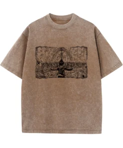 Attack On Titan T-Shirt – Anime Fan Art Design With Character Collage | Oversized Beige Tee
