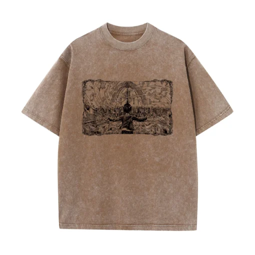 Attack On Titan T-Shirt – Anime Fan Art Design With Character Collage | Oversized Beige Tee - Image 5