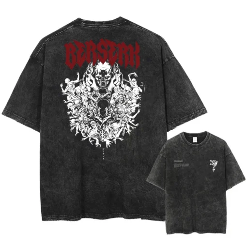 Official Anime Berserk T-Shirt – Guts &Amp; The Black Swordsman | Premium Cotton Tee For Fans Of Dark Fantasy - Image 4