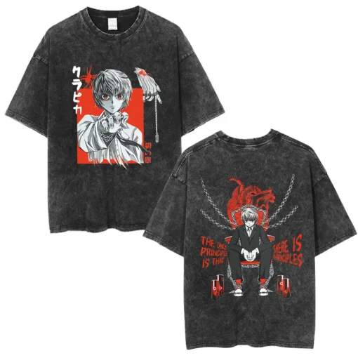 Anime Hunter × Hunter T-Shirt – Cherry Blossom X Logo | Cotton Oversized Tee With Anime Art Design - Image 6