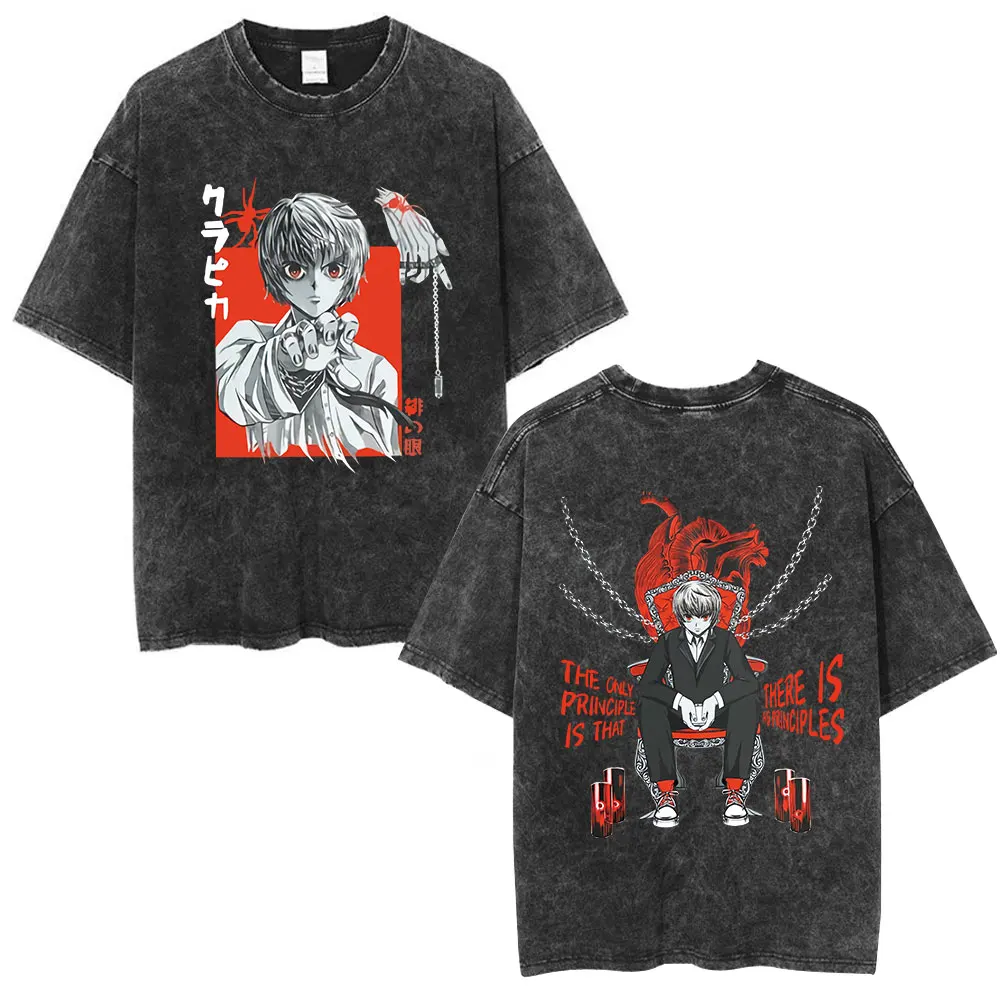 Anime Hunter × Hunter T-Shirt – Cherry Blossom X Logo | Cotton Oversized Tee with Anime Art Design