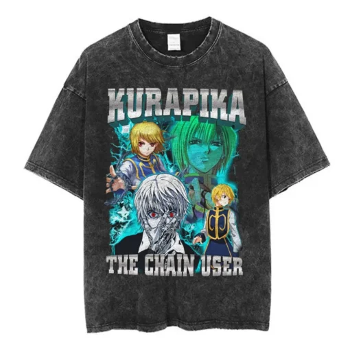 Anime Hunter × Hunter T-Shirt – Cherry Blossom X Logo | Cotton Oversized Tee With Anime Art Design - Image 4