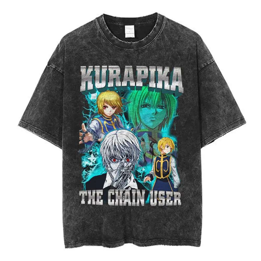 Anime Hunter × Hunter T-Shirt – Cherry Blossom X Logo | Cotton Oversized Tee with Anime Art Design