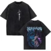 Solo Leveling T-Shirt – Dark Fantasy Design | Cotton Oversized Tee With Shadow Monarch &Amp; Sung Jinwoo Art