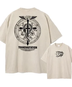 Alternative view of Fullmetal Alchemist T-Shirt – Alchemy Transmutation Circle Shirt | Anime Streetwear for Fans of FMA & Alchemy