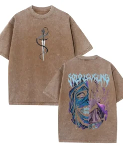 Solo Leveling T-Shirt – Dark Fantasy Design | Cotton Oversized Tee With Shadow Monarch &Amp; Sung Jinwoo Art