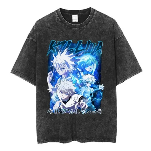 Anime Hunter × Hunter T-Shirt – Cherry Blossom X Logo | Cotton Oversized Tee With Anime Art Design - Image 5
