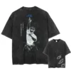 Jujutsu Kaisen T-Shirt – Satoru Gojo Pose Design | Cotton Oversized Anime Tee With Six Eyes Symbol