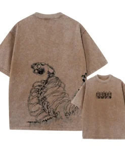 Attack On Titan T-Shirt – Anime Fan Art Design With Character Collage | Oversized Beige Tee
