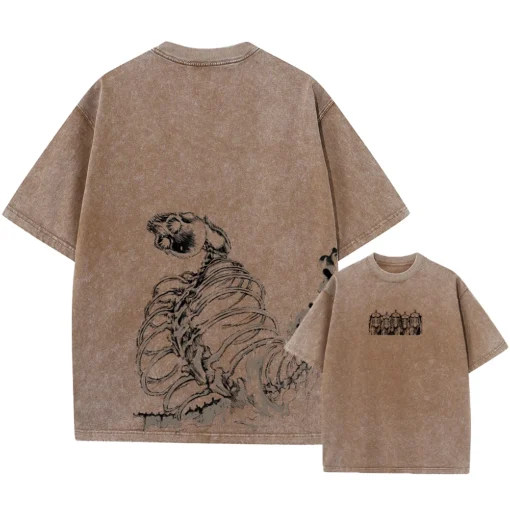 Attack On Titan T-Shirt – Anime Fan Art Design With Character Collage | Oversized Beige Tee - Image 6