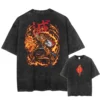 Men streetwear summer rengoku kyoujurou top tee harajuku anime demon slayer printed t-shirt vintage washed oversized tshirt | the gym pro Men Streetwear Summer Rengoku Kyoujurou Top Tee Harajuku Anime Demon Slayer Printed T-Shirt Vintage Washed Oversized Tshirt