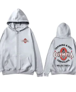 Mr. Olympia zip-up hoodie 2020 – bodybuilding training & diet certificate jacket | the gym pro Mr. Olympia Zip-Up Hoodie 2020 – Bodybuilding Training &Amp; Diet Certificate Jacket