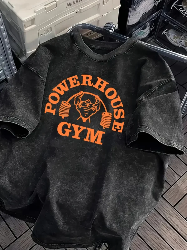 How should a pump cover fit? Oversized gym t-shirt sizing guide | the gym pro Powerhouse Gym T-Shirt Vintage Oversized Washed Cotton Pump Cover