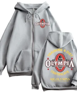 Mr. Olympia zip-up hoodie 2020 – bodybuilding training & diet certificate jacket | the gym pro Mr. Olympia Zip-Up Hoodie 2020 – Bodybuilding Training &Amp; Diet Certificate Jacket