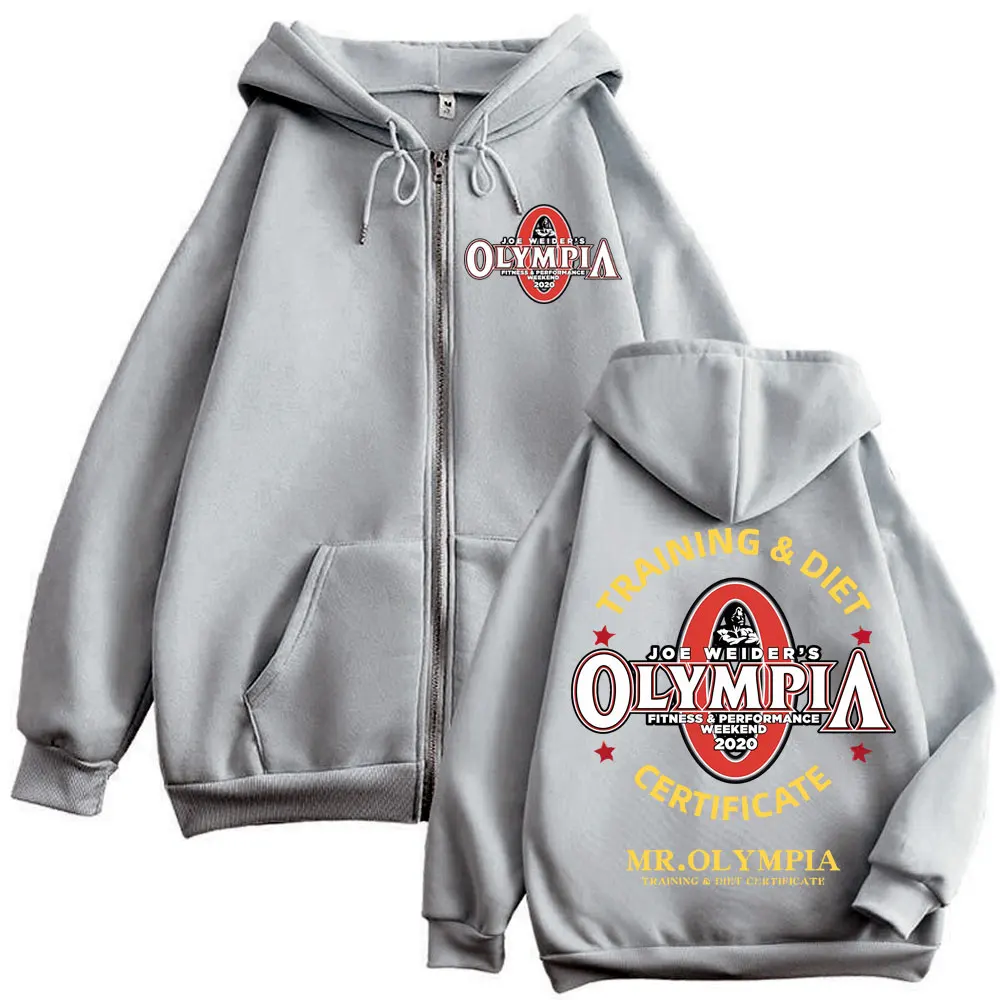 Mr. Olympia zip-up hoodie 2020 – bodybuilding training & diet certificate jacket | the gym pro Mr. Olympia Zip-Up Hoodie 2020 – Bodybuilding Training &Amp; Diet Certificate Jacket - Image 3
