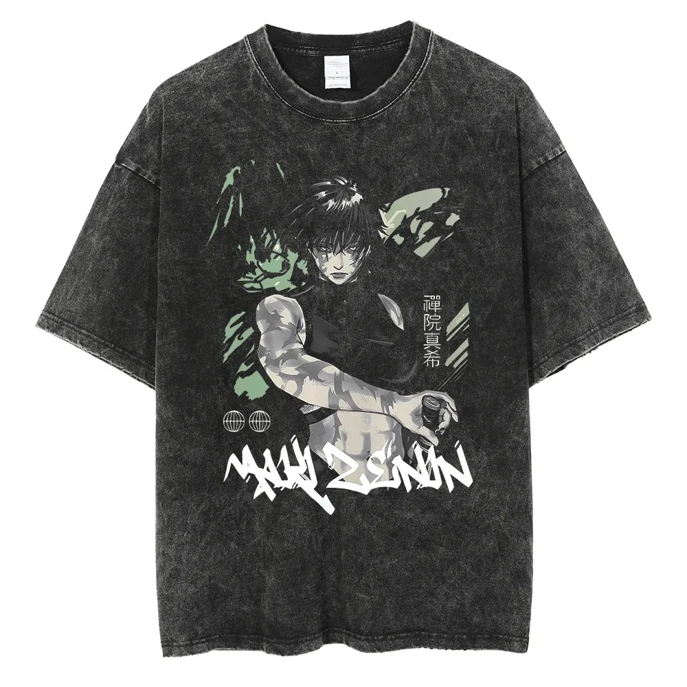 Oversized washed jujutsu kaisen anime t shirt pump cover 100% cotton | the gym pro Oversized Washed Jujutsu Kaisen Anime T Shirt Pump Cover 100% Cotton
