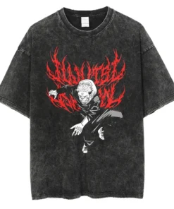 Oversized washed jujutsu kaisen anime t shirt pump cover 100% cotton | the gym pro Oversized Washed Jujutsu Kaisen Anime T Shirt Pump Cover 100% Cotton