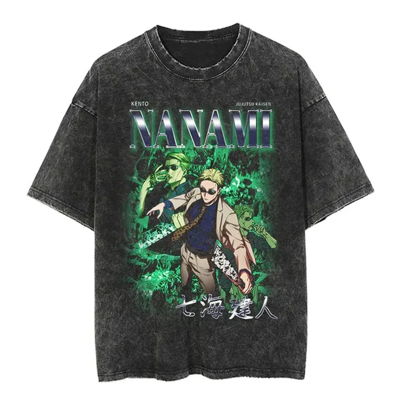 Oversized washed jujutsu kaisen anime t shirt pump cover 100% cotton | the gym pro Oversized Washed Jujutsu Kaisen Anime T Shirt Pump Cover 100% Cotton - Image 58