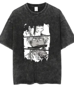 Oversized washed jujutsu kaisen anime t shirt pump cover 100% cotton | the gym pro Oversized Washed Jujutsu Kaisen Anime T Shirt Pump Cover 100% Cotton