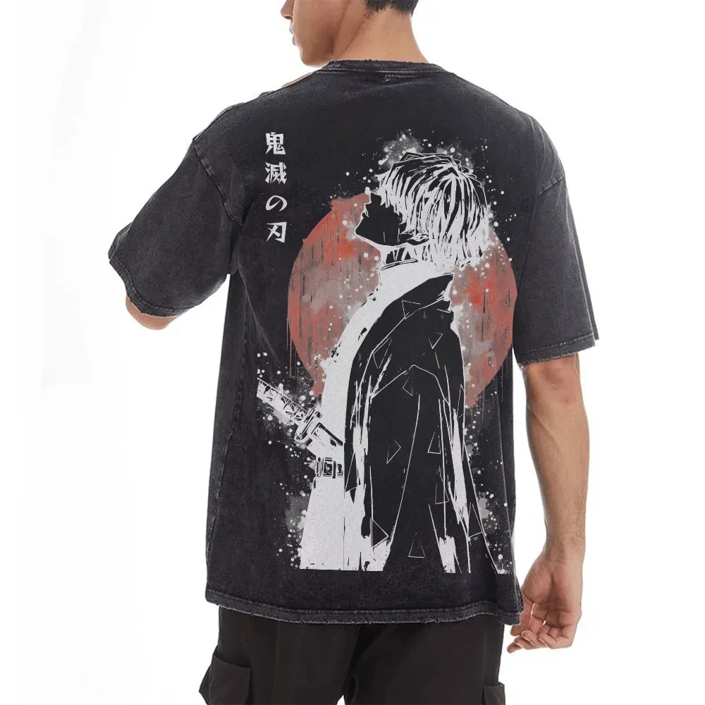 Demon slayer vintage tanjiro graphic t‑shirt – 100% cotton japanese anime tee | the gym pro Demon Slayer Vintage Tanjiro Graphic T‑Shirt – 100% Cotton Japanese Anime Tee - Image 3