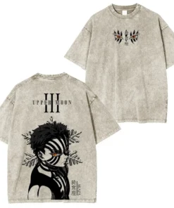Homepage | the gym pro Upper Moon Iii Akaza Graphic T‑Shirt – 100% Cotton Demon Slayer Tee
