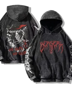 Homepage | the gym pro Mens Berserk Hoodies Gothic Print Vintage Washed Hoodie Hip Hop Streetwear Cotton Sweatshirts Harajuku Casual Hooded Pullover