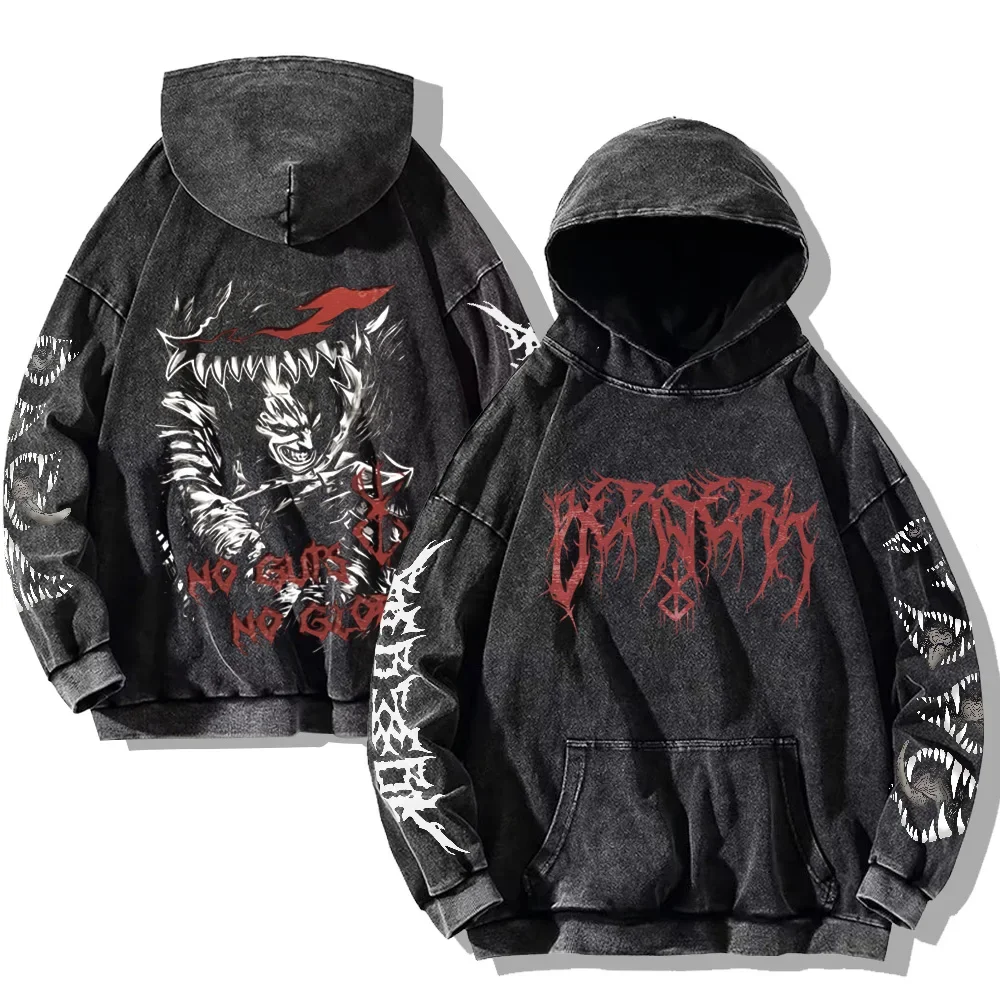 Mens berserk hoodies gothic print vintage washed hoodie hip hop streetwear cotton sweatshirts harajuku casual hooded pullover | the gym pro Mens Berserk Hoodies Gothic Print Vintage Washed Hoodie Hip Hop Streetwear Cotton Sweatshirts Harajuku Casual Hooded Pullover