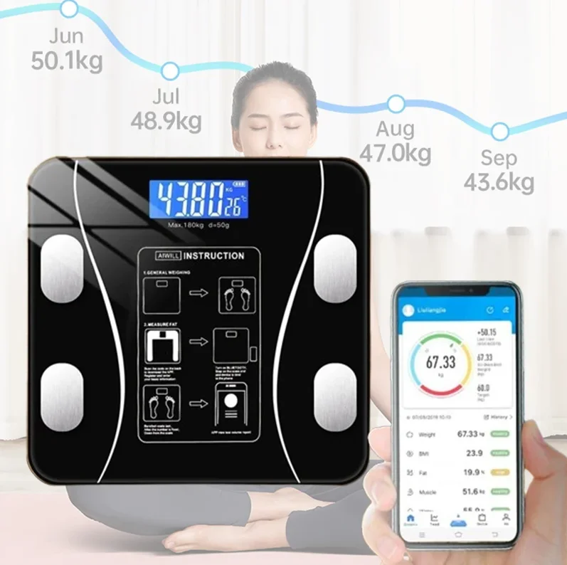 Usb intelligent precise body fat scale small electronic weighing scale home digital scale accurate body weight fat measurement | the gym pro Usb Intelligent Precise Body Fat Scale Small Electronic Weighing Scale Home Digital Scale Accurate Body Weight Fat Measurement - Image 2