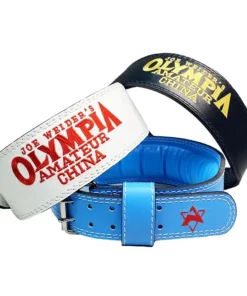 Mr Olympia PU Leather Weightlifting Belt for Squats and Deadlifts