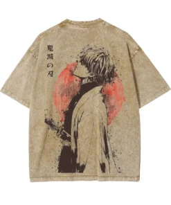 Homepage | the gym pro Demon Slayer Vintage Tanjiro Graphic T‑Shirt – 100% Cotton Japanese Anime Tee