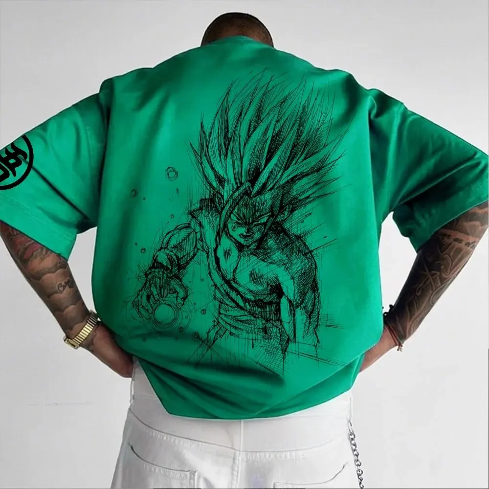 Super saiyan oversized gym t‑shirt – anime pump cover for lifters | the gym pro Super Saiyan Oversized Gym T‑Shirt – Anime Pump Cover For Lifters - Image 4