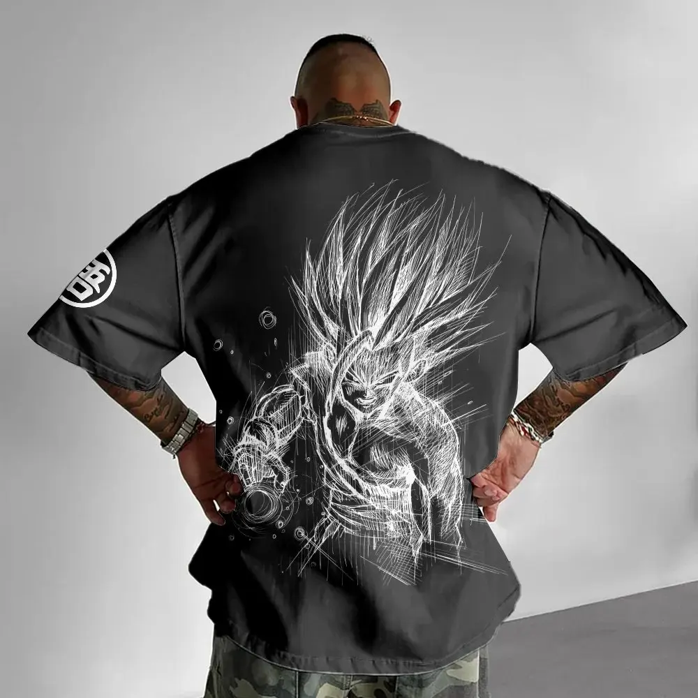 Super saiyan oversized gym t‑shirt – anime pump cover for lifters | the gym pro Super Saiyan Oversized Gym T‑Shirt – Anime Pump Cover For Lifters - Image 3