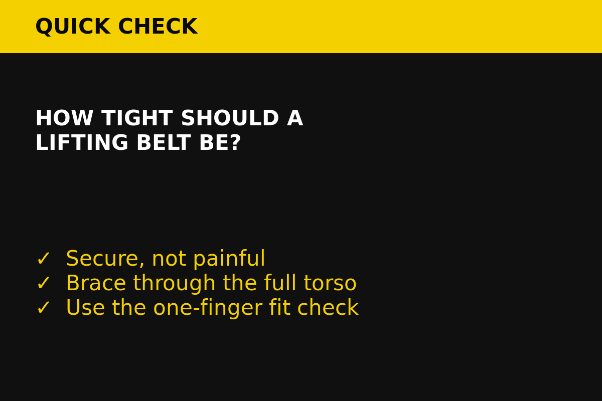How tight should a lifting belt be? Fit, bracing and position | the gym pro Quick Guide To Correct Lifting Belt Tightness