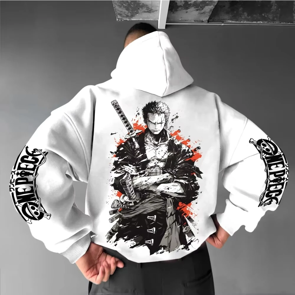 One piece zoro hoodie – oversized anime gymwear | the gym pro One Piece Zoro Hoodie – Oversized Anime Gymwear - Image 4