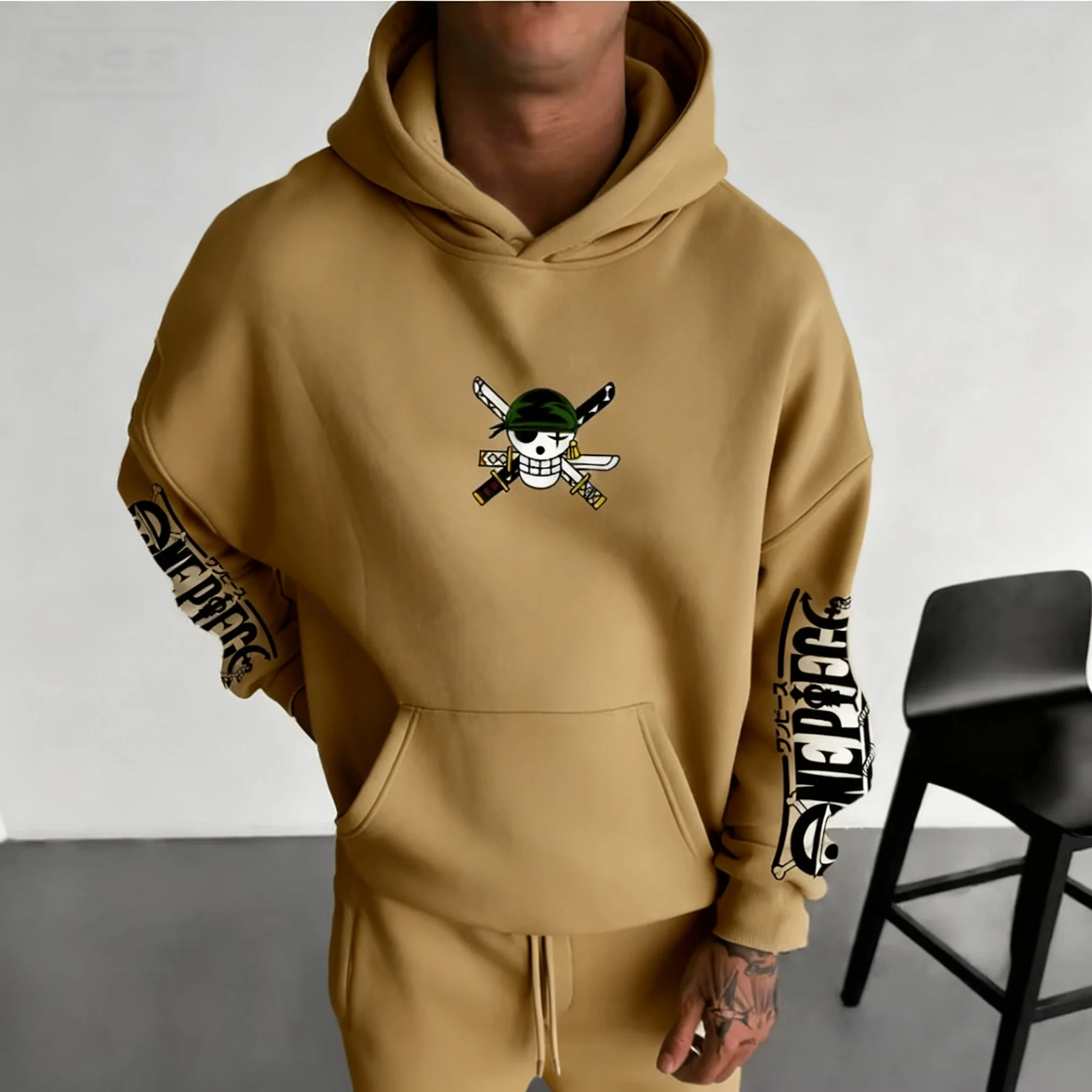 One piece zoro hoodie – oversized anime gymwear | the gym pro One Piece Zoro Hoodie – Oversized Anime Gymwear - Image 2