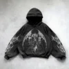 Heavy washed gothic hoodie – oversized y2k streetwear | the gym pro Heavy Washed Gothic Hoodie – Oversized Y2K Streetwear